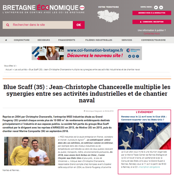 Blue Scaff (35) : Jean-Christophe Chancerelle multiplie les synergies entre ses activités industrielles et de chantier naval